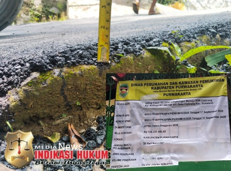 Pekerjaan Hotmix Jalan Lingkungan CV. Ata Labana Berkarya Disorot, Dinas Perkim Siapkan Evaluasi